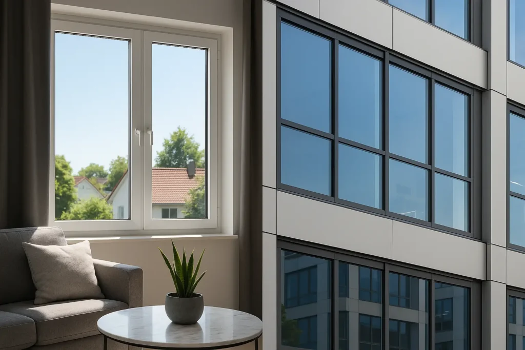 Solfilm i Aarhus – solafskærmning på vinduer i både privat bolig og erhvervsbygning med fokus på komfort, energieffektivitet og beskyttelse mod UV-stråling